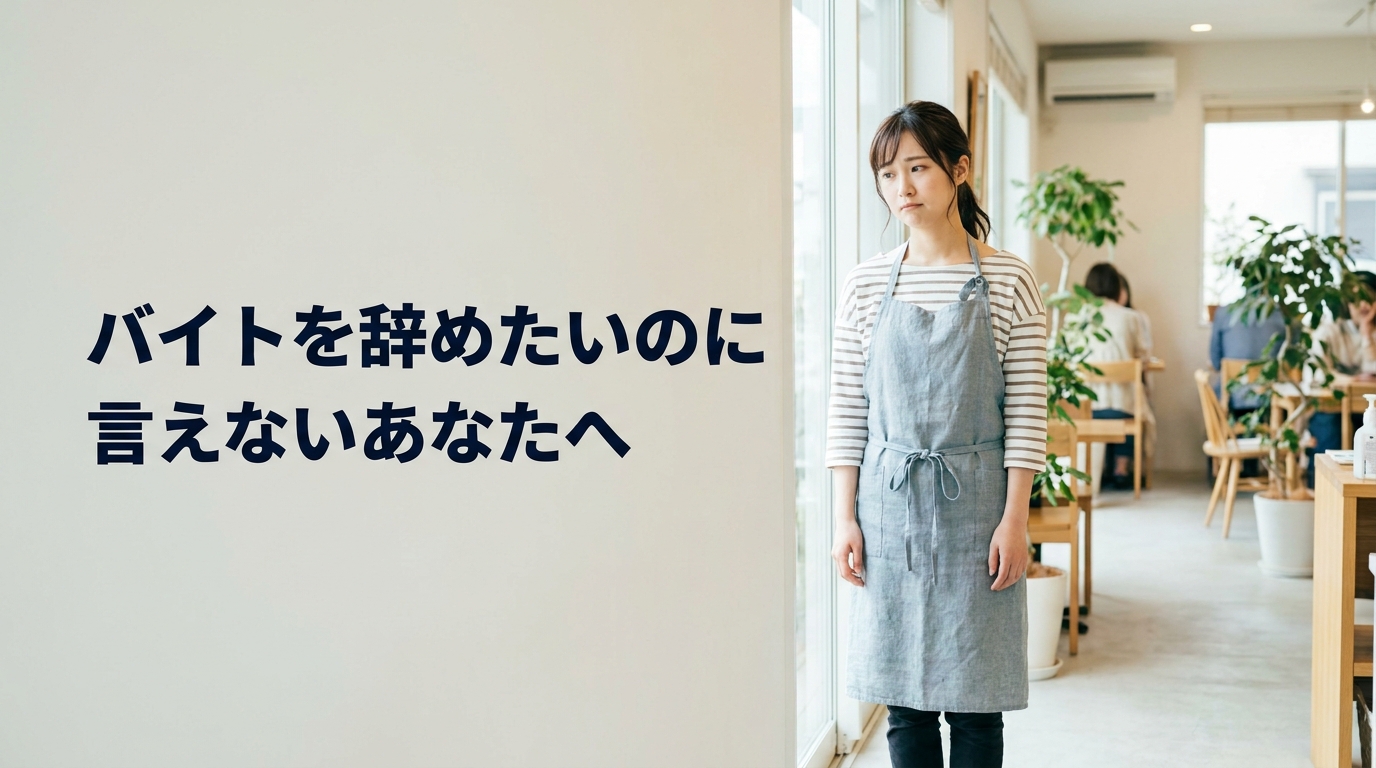 バイトを辞めたいのに店長へ言い出せず悩む若いアルバイトスタッフ