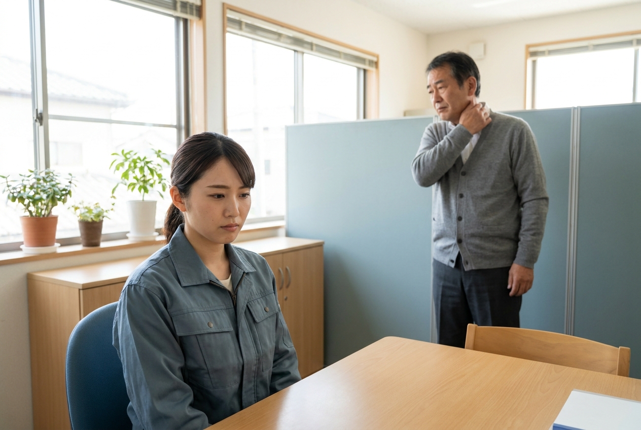 引き止められても落ち着いて退職の意思を伝える場面